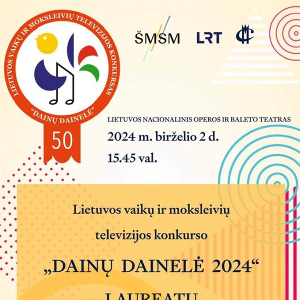 Baigiamasis „Dainų dainelės“ 2024 m. konkurso laureatų koncertas LNOBT